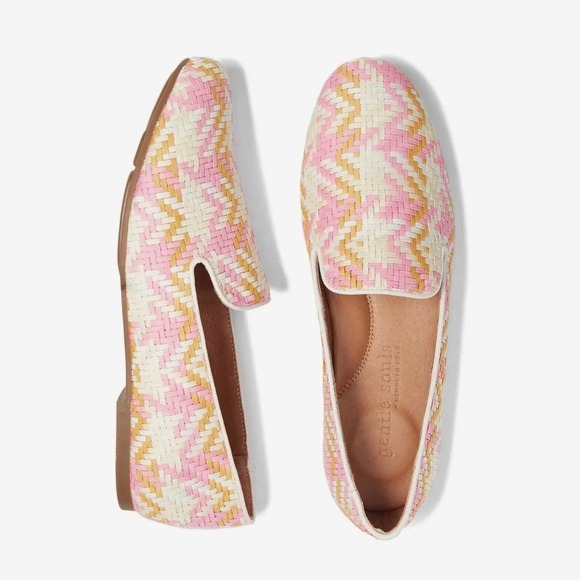 NIB Gentle Souls by Kenneth Cole 8M Eugene Woven Rose Multi Loafers Flats - Picture 1 of 10